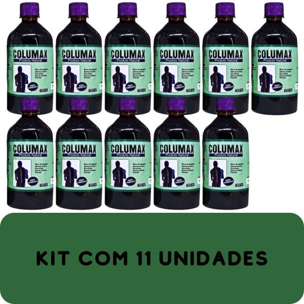 Imagem de Suplemento Alimentar Columax Natural Frasco 500ml Kit Promocional 11 Unidades