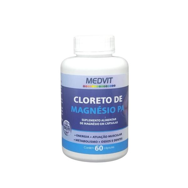 Imagem de Suplemento Alimentar de Cloreto de Magnésio PA Medvit 60 Cápsulas