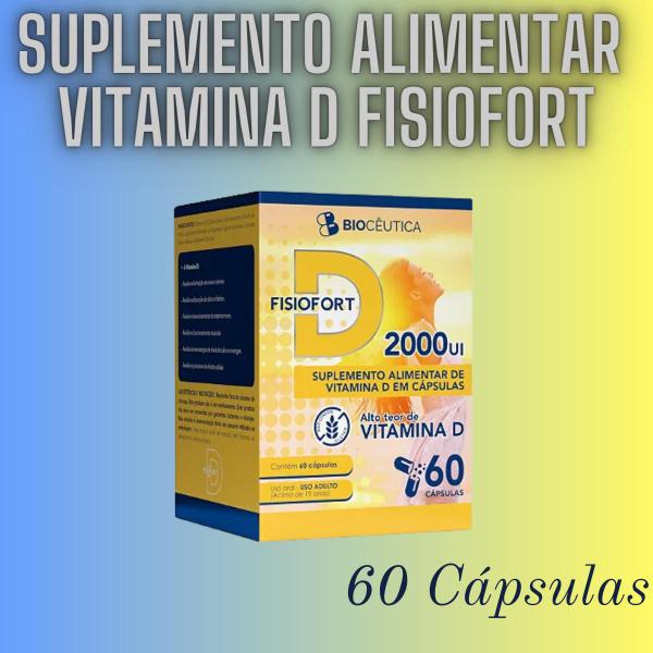 Imagem de Suplemento Alimentar de Vitaminas D Biocêutica Fisiofort D 2000ui Pote 60 Cápsulas 3 Unidades