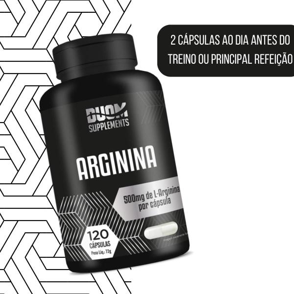 Imagem de Suplemento Alimentar Duom Arginina 120 Cápsulas Vitamina 500mg Natural Original L-Arginina Pura Caps