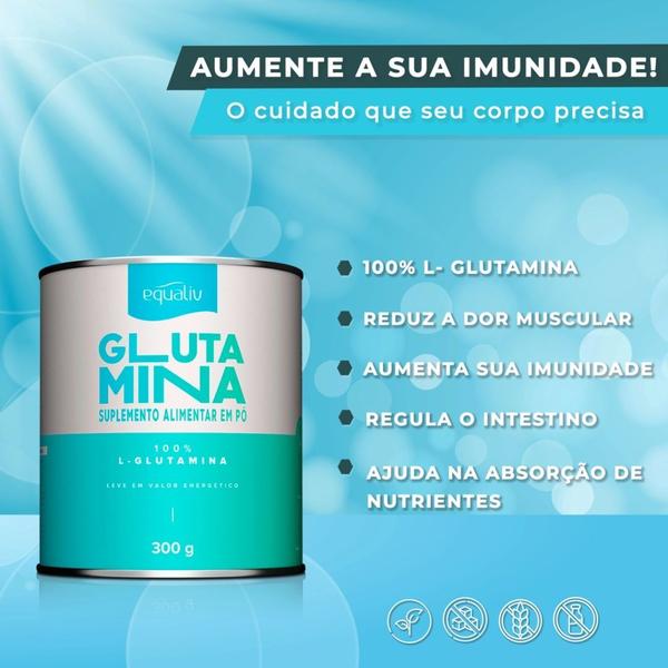 Imagem de Suplemento Alimentar em Pó Equaliv Glutamina 300g