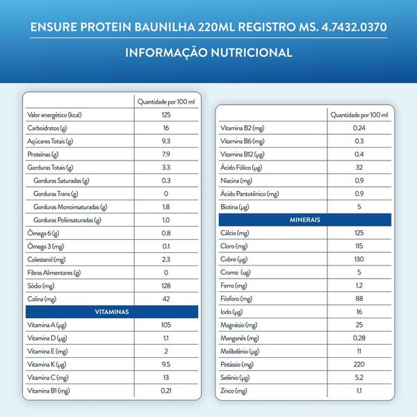 Imagem de Suplemento Alimentar Ensure Protein Baunilha 220ml