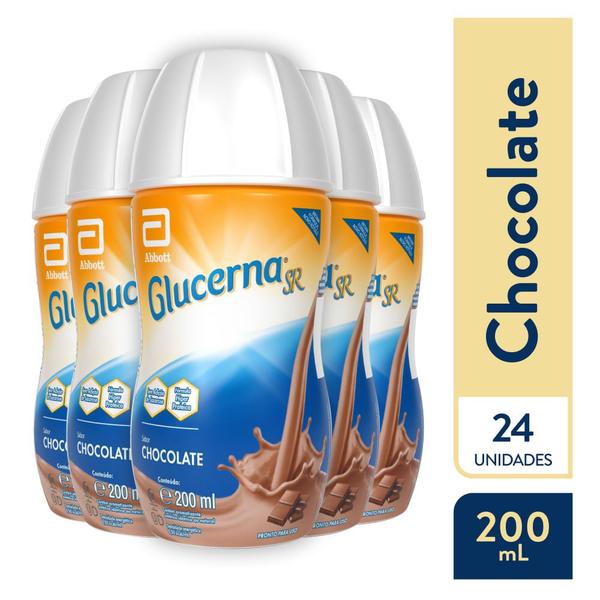 Imagem de Suplemento Alimentar Glucerna SR Chocolate 200ml - Kit 24 Uni.