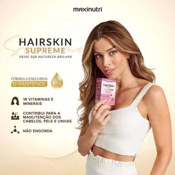 Imagem de Suplemento Alimentar HairSkin & Nails Supreme D-Pantenol 5000 mcg 60 Cápsulas