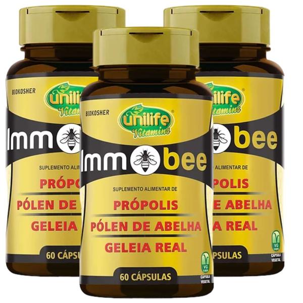 Imagem de Suplemento Alimentar Immobee 60 caps 550mg Kit com 3