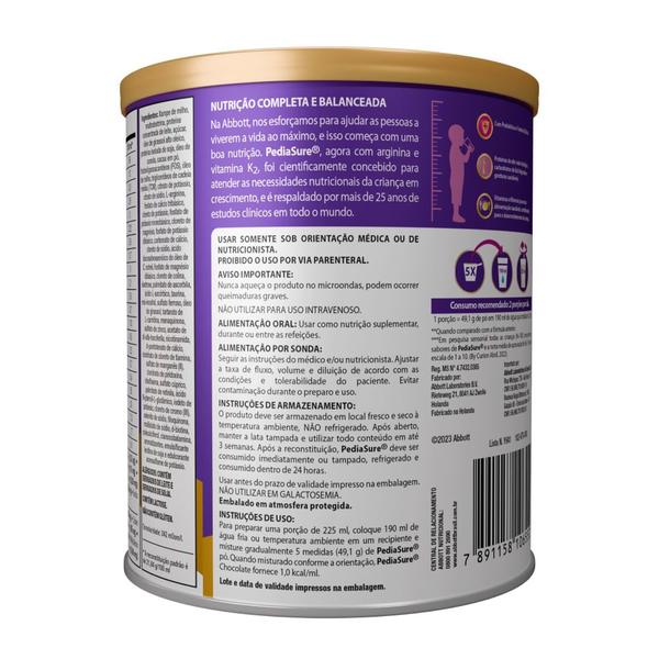 Suplemento Alimentar Infantil Pediasure Chocolate 400g - Nova Fórmula - Abbott Imagem de Suplemento Alimentar Infantil Pediasure Chocolate 400g - Nova Fórmula