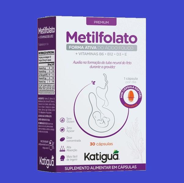 Imagem de Suplemento Alimentar L-Metilfolato+Vit 30Caps - Katigua