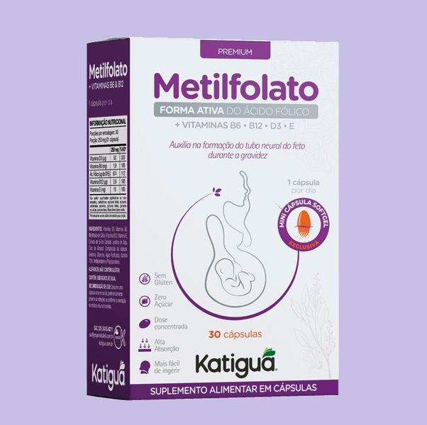 Imagem de Suplemento Alimentar L-Metilfolato+Vit 30Caps - Katigua