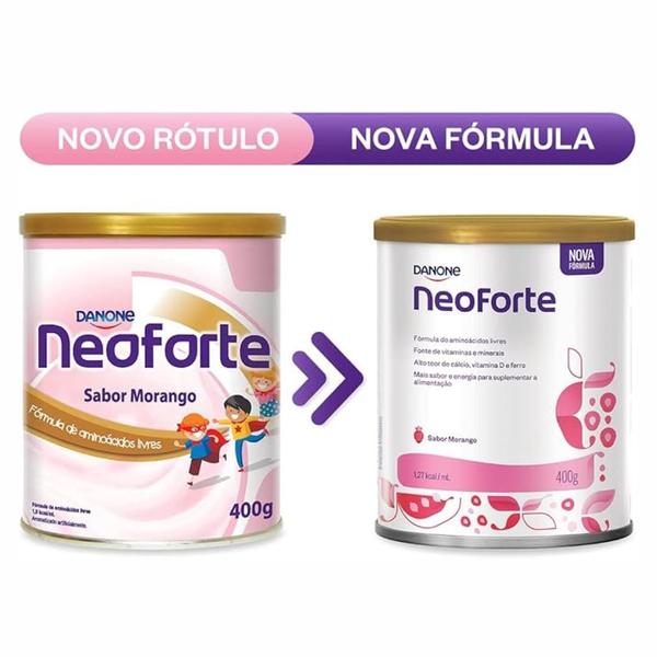 Imagem de Suplemento Alimentar NEOFORTE MORANGO- Danone Nutricia- 400gr 