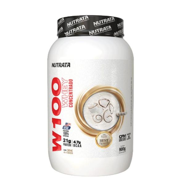 Imagem de Suplemento Alimentar Nutrata W100 Whey Creme De Coco 900g