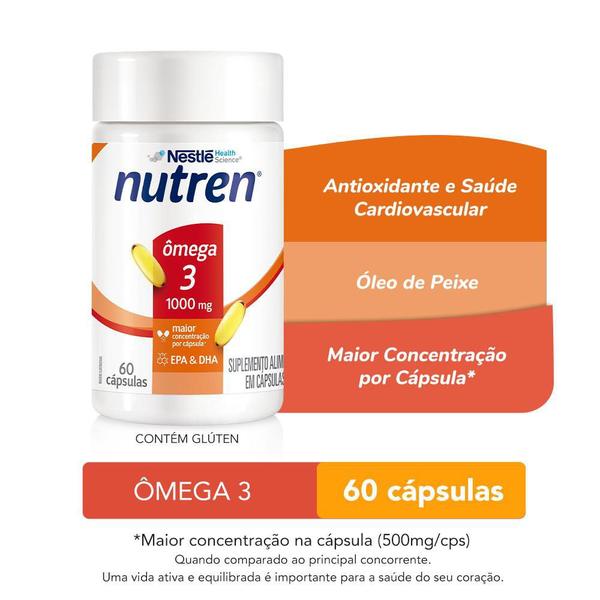 Imagem de Suplemento Alimentar Nutren Ômega 3 1000mg com 60 Cápsulas