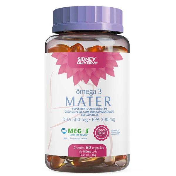 Imagem de Suplemento alimentar sidney oliveira omega 3 mater 500mg c/60 capsulas