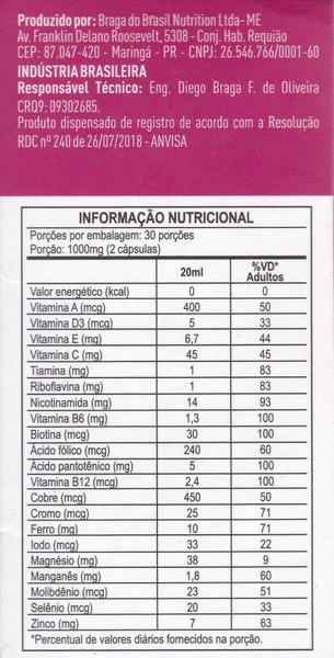 Imagem de Suplemento Alimentar Triotonus 30 dias - Multivitamínico de A à Zinco - Supraervas