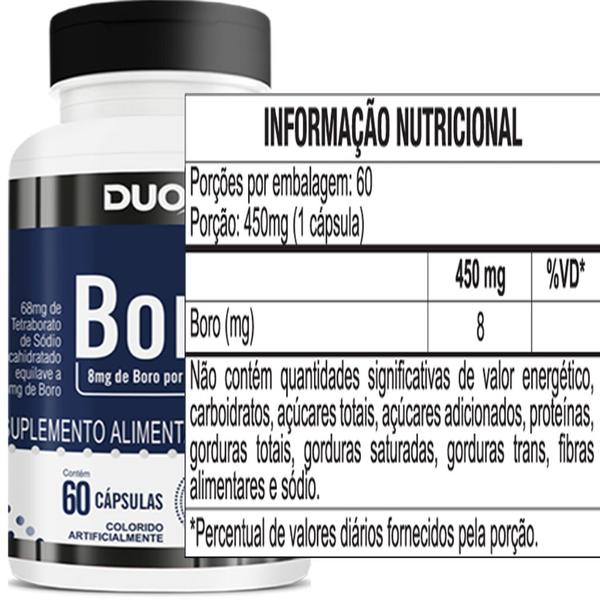 Imagem de Suplemento Alimentar Vitamina Boro 60 Cps 27g  Duom