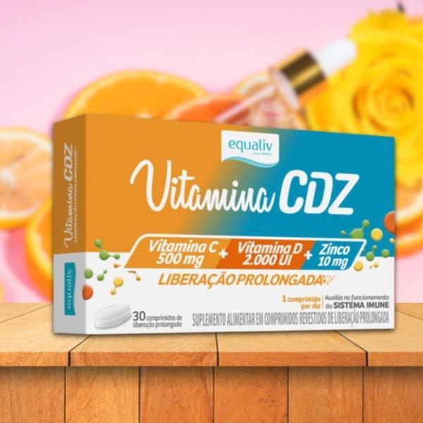 Imagem de Suplemento Alimentar Vitamina CDZ 30cpr - Equaliv