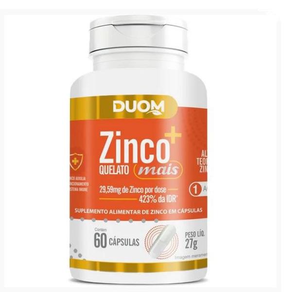 Imagem de Suplemento Alimentar Vitamina Zinco Mais 60 Cps 27g  Duom