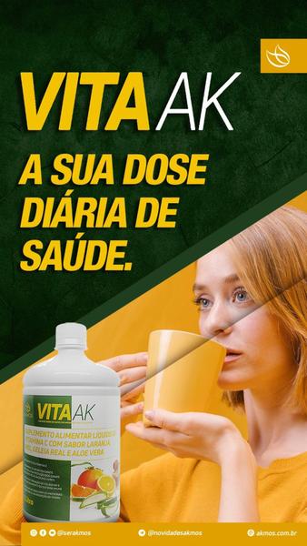 Imagem de Suplemento aloe vera sabor laranja vita ak akmos 01 litro