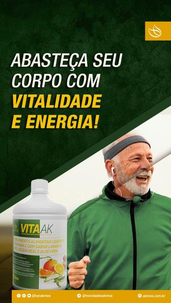 Imagem de Suplemento aloe vera sabor laranja vita ak akmos 01 litro