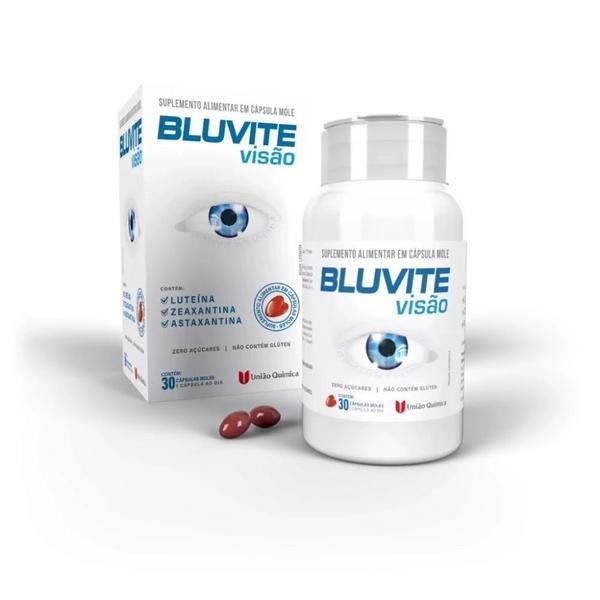 Suplemento Bluvite Visão Com 30 Cápsulas - União Química - União Quimica Imagem de Suplemento Bluvite Visão Com 30 Cápsulas - União Química
