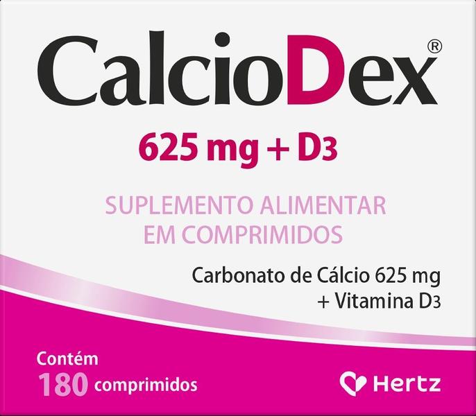 Imagem de Suplemento Calciodex Cálcio 625mg+Vit D3 C/180CPR-Kley Hertz