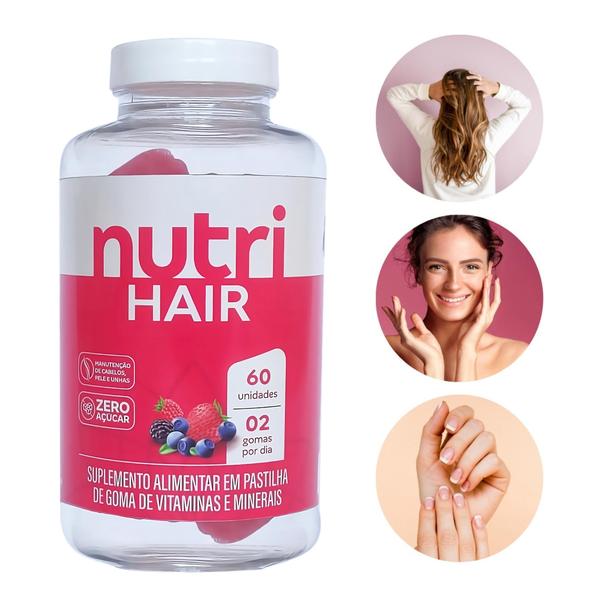 Imagem de Suplemento Capilar Em Gummy Nutri Hair Para Cabelos E Unhas