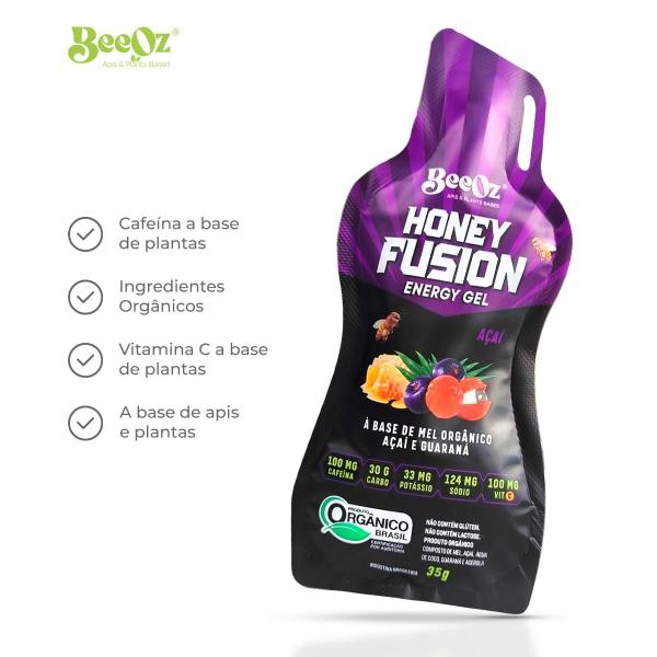 Imagem de Suplemento Carbogel Honey Fusion - Mel Orgânico, Açaí e Cafeína (100mg) 12x35g