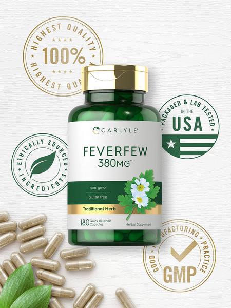 Imagem de Suplemento Carlyle Feverfew em cápsulas 380 mg 180 unidades