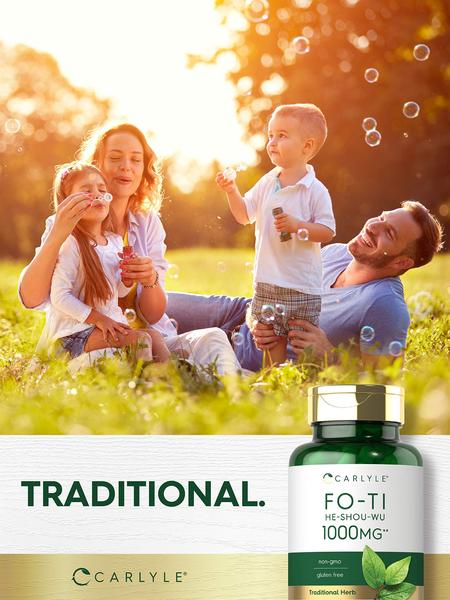 Suplemento Carlyle Fo-Ti 1000 mg 180 cápsulas He-Shou-Wu Root Imagem de Suplemento Carlyle Fo-Ti 1000 mg 180 cápsulas He-Shou-Wu Root