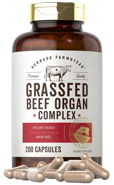 Imagem de Suplemento Carlyle Grass Fed Beef Organ Complex 200 cápsulas