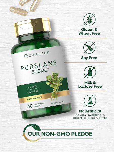 Imagem de Suplemento Carlyle Purslane Leaf 500 mg 120 cápsulas