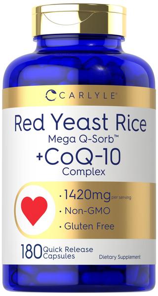 Imagem de Suplemento Carlyle Red Yeast Rice com CoQ10 1420 mg 180 cápsulas