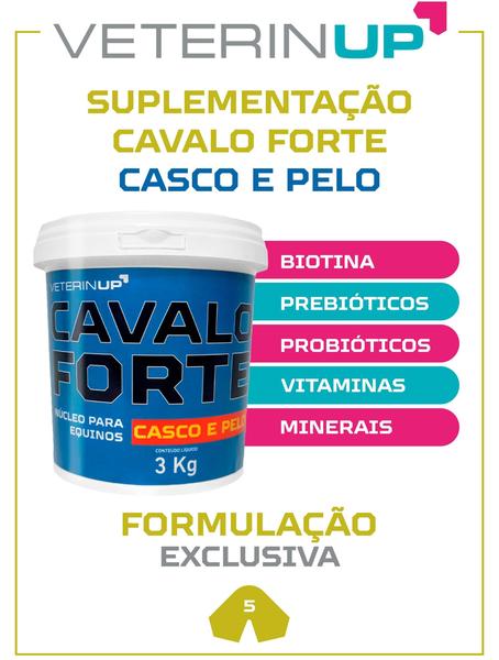 Imagem de Suplemento Cavalo Forte Casco e Pelo Rico em Biotina 1kg cada pote