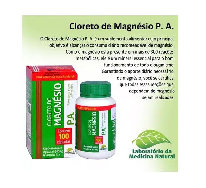 Imagem de Suplemento Cloreto de Magnesio P.A. 100 Capsulas - Medinal