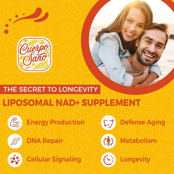 Imagem de Suplemento Cuerpo Sano Lipossomal NAD 2000mg 120 cápsulas gelatinosas