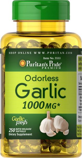 Imagem de Suplemento de Alho Inodoro Puritan's Pride - 1000mg - 250 Cápsulas