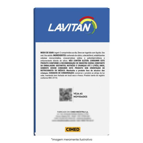 Suplemento de Cálcio e Vitamina D3 60 Comprimidos Lavitan Imagem de Suplemento de Cálcio e Vitamina D3 60 Comprimidos Lavitan