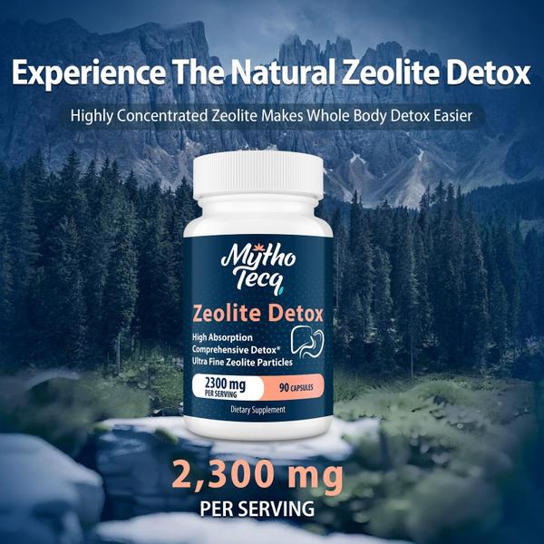 Imagem de Suplemento de desintoxicação MythotecQ Zeolite 69.000 mg com carvão vegetal 180 cápsulas