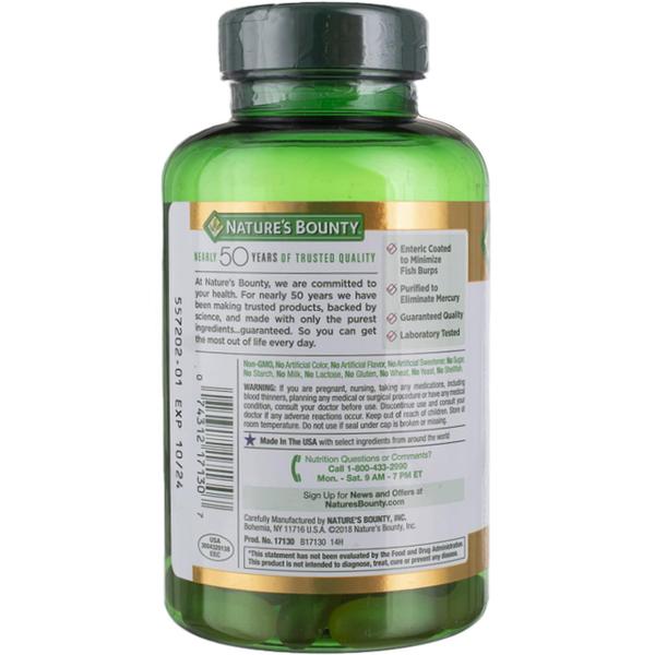 Imagem de Suplemento de óleo de peixe Nature's Bounty 2400 mg de força dupla