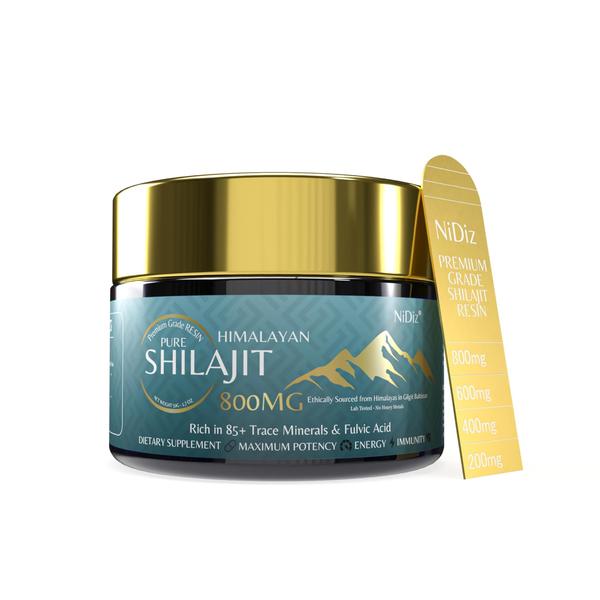 Suplemento de resina Shilajit pura do Himalaia NiDiZ 800mg 50g Imagem de Suplemento de resina Shilajit pura do Himalaia NiDiZ 800mg 50g