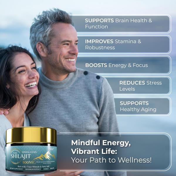 Suplemento de resina Shilajit pura do Himalaia NiDiZ 800mg 50g Imagem de Suplemento de resina Shilajit pura do Himalaia NiDiZ 800mg 50g