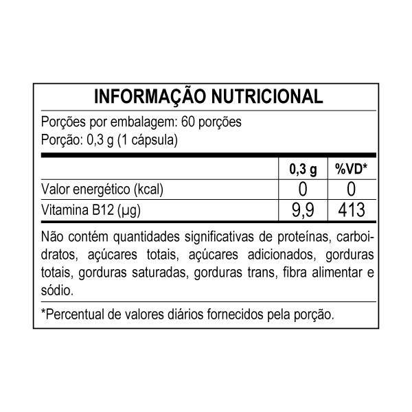 Imagem de Suplemento de Vitamina B12 9,9mcg 60 Cáps Apisnutri - SV