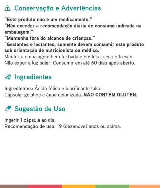 Imagem de Suplemento de Vitamina B9 1.281mcg 60 Cáps Apisnutri - SV