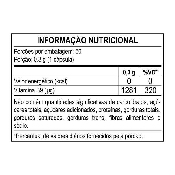 Imagem de Suplemento de Vitamina B9 1.281mcg 60 Cáps Apisnutri - SV