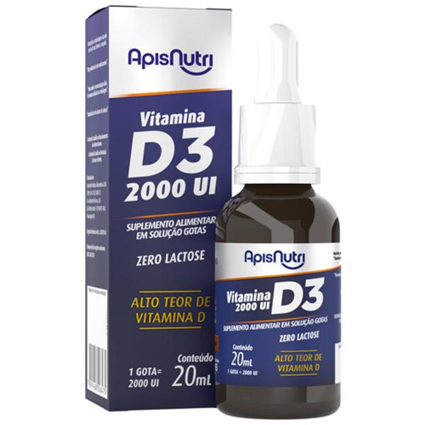 Imagem de Suplemento de Vitamina D3 2.000 UI 20ml Gotas - ApisNutri