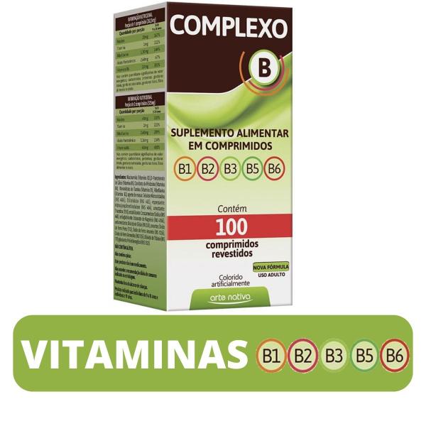 Imagem de Suplemento De Vitaminas Complexo B 100 Comprimidos Arte Nativa