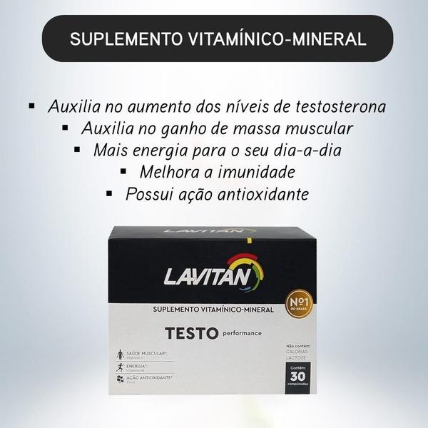 Imagem de Suplemento de ZMA Testo Performance Zinco Magnésio Vitamina D B6 c/120 Lavitan