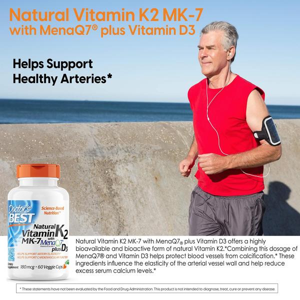 Imagem de Suplemento Doctor's Best Natural Vitamina K2 MK-7 180mcg