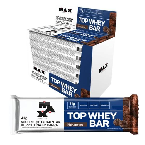 Imagem de Suplemento Em Barra Max Titanium Top Whey Bar Proteínas Em Caixa De 41ml 12 Un Pacote