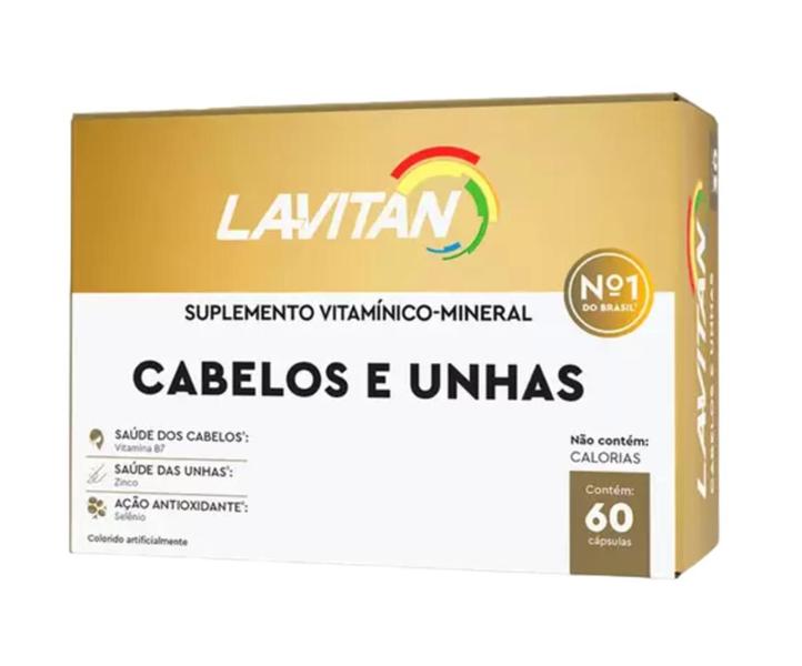 Imagem de Suplemento em cápsulas Lavitan Cabelos E Unhas zinco 60 un