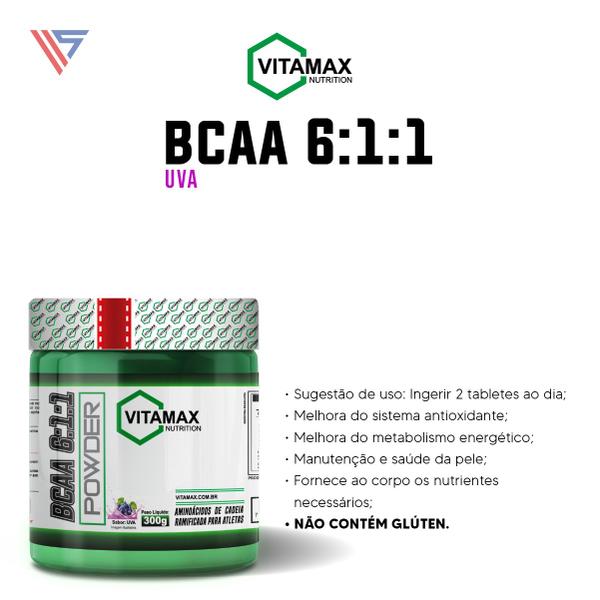 Imagem de Suplemento em Pó BCAA 6.1.1 Powder 300g Vitamax Nutrition